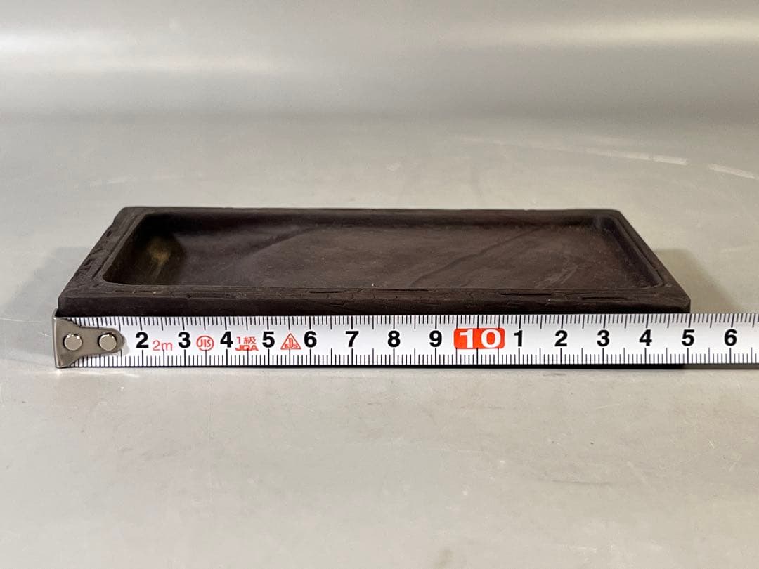 PR015 文房具 中国 端渓 刻模様 硯 唐木箱