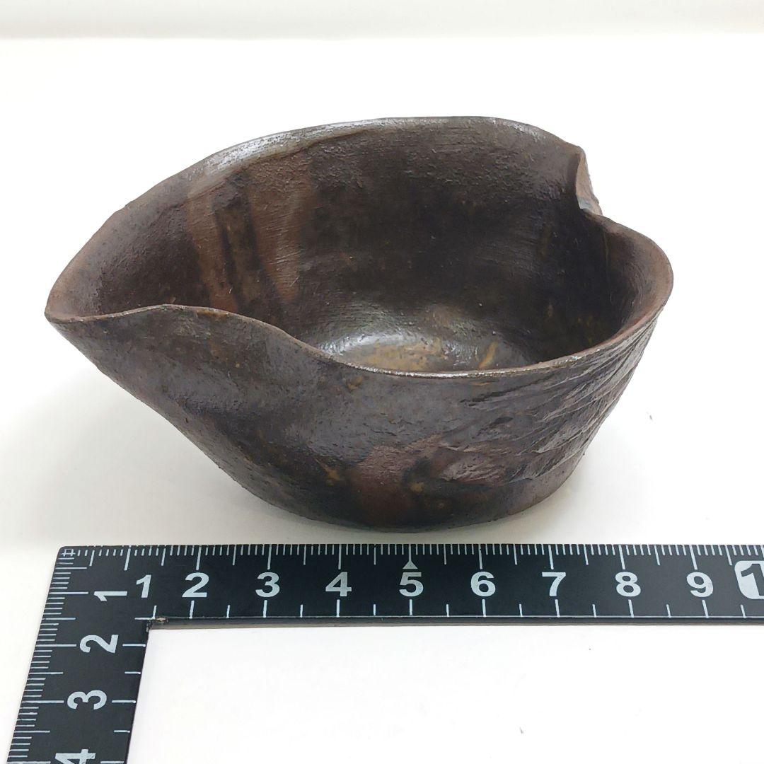Y3337-9 赤沢露石 黄交趾蓋置 備前焼湯冷まし 2点セット　　く