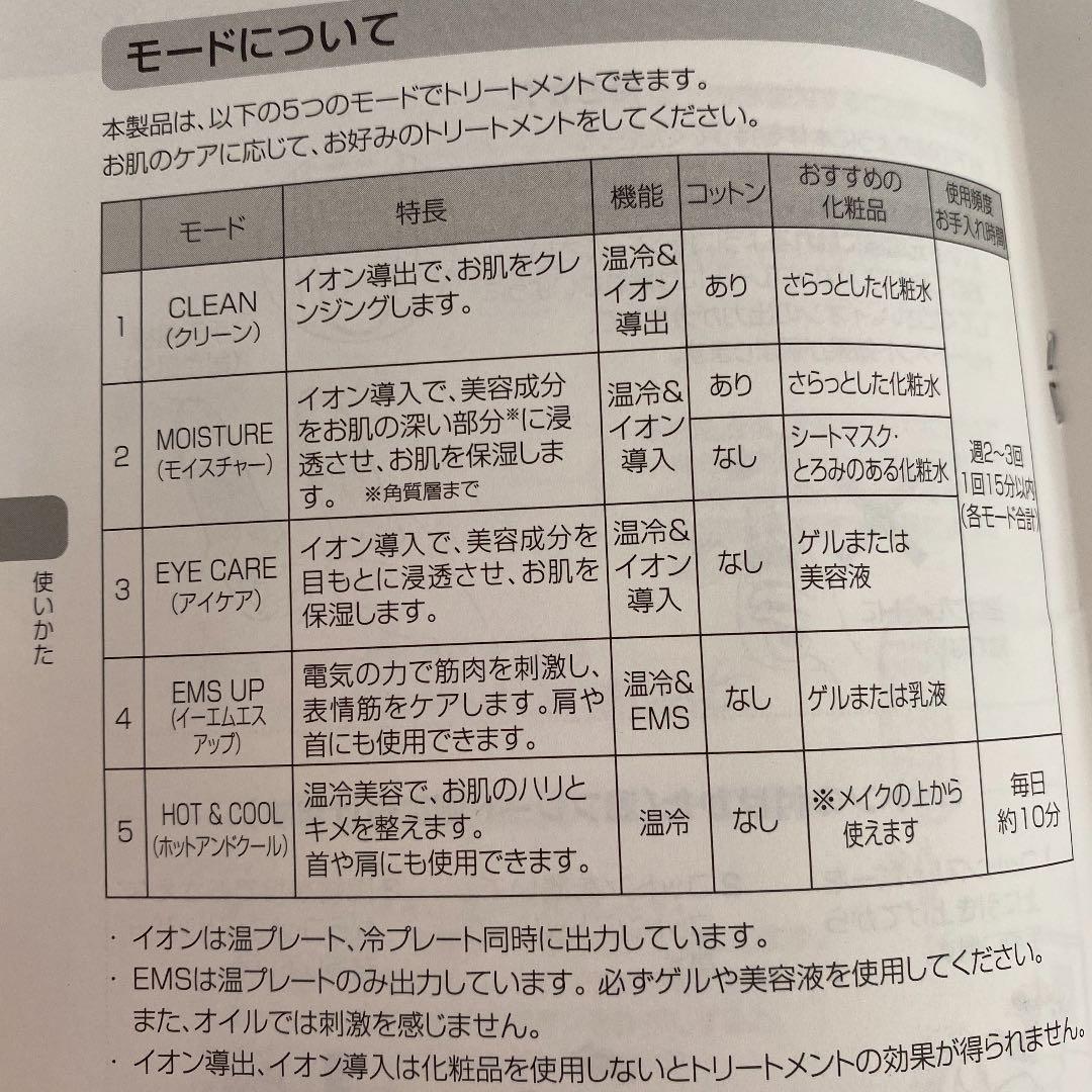 ヤーマンフェイスＶ美顔器EMS付きイオン導入アイケア