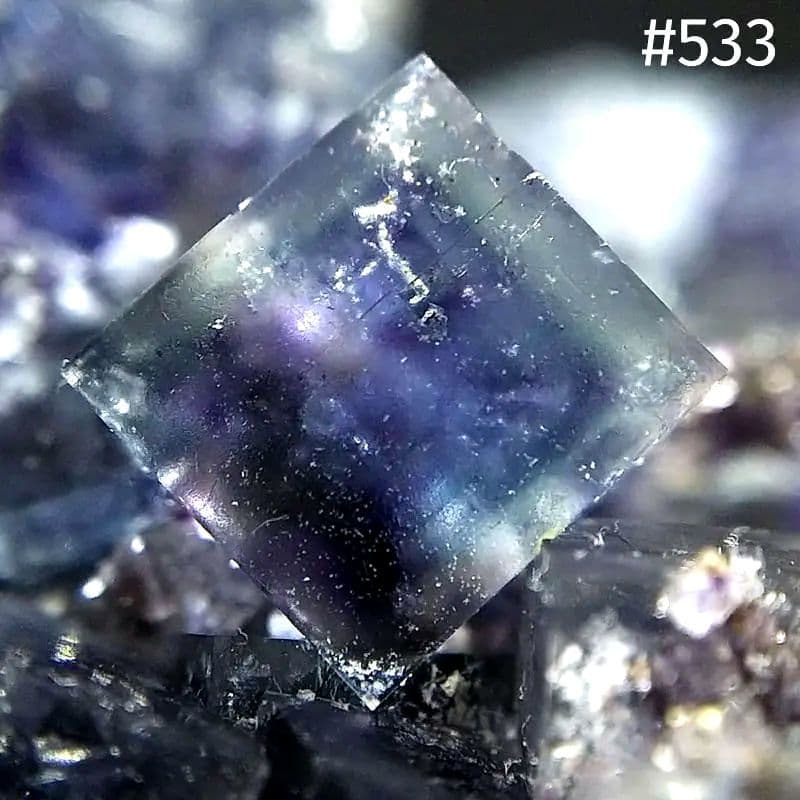 533 オコルス鉱山 フローライト ブルー パープル 蛍石