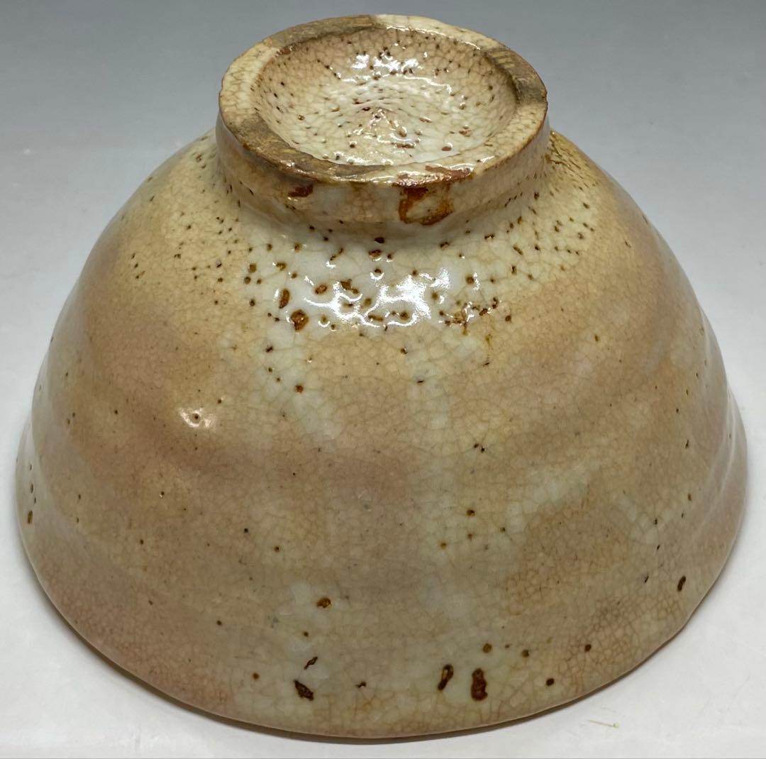 十三代　坂田泥華　萩茶碗　共箱(四方桟盛蓋) 　u563