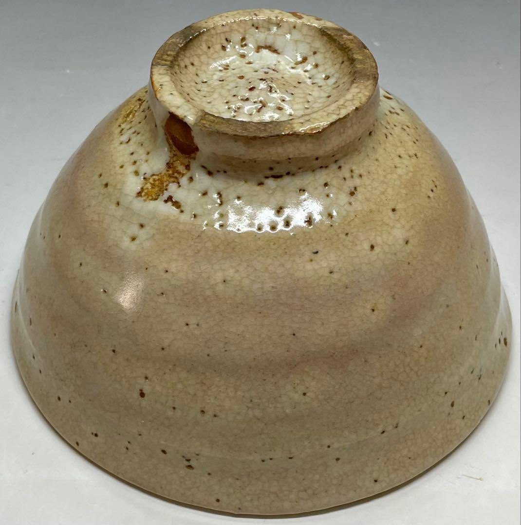 十三代　坂田泥華　萩茶碗　共箱(四方桟盛蓋) 　u563