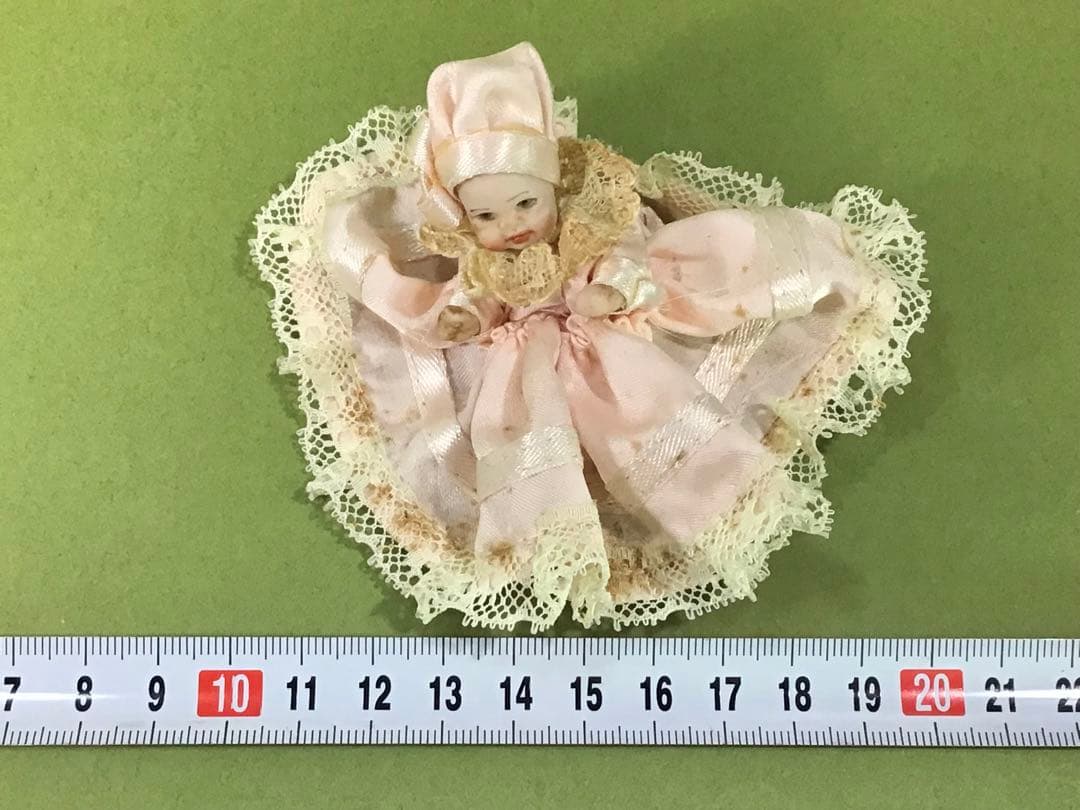レトロ 小さな ビスクドール ミニチュア 人形 ままごと 赤ちゃん ドール