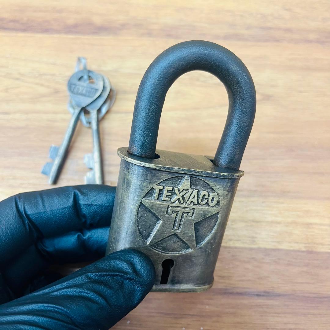 【US仕入れ】 TEXACO Brass Padlock テキサコ 南京錠