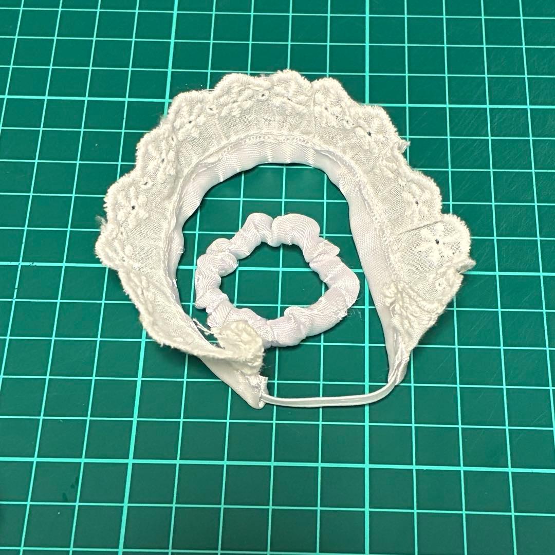インド刺繍リボンのスヤスヤうさぎちゃん　自作ぬいぐるみ　無属性