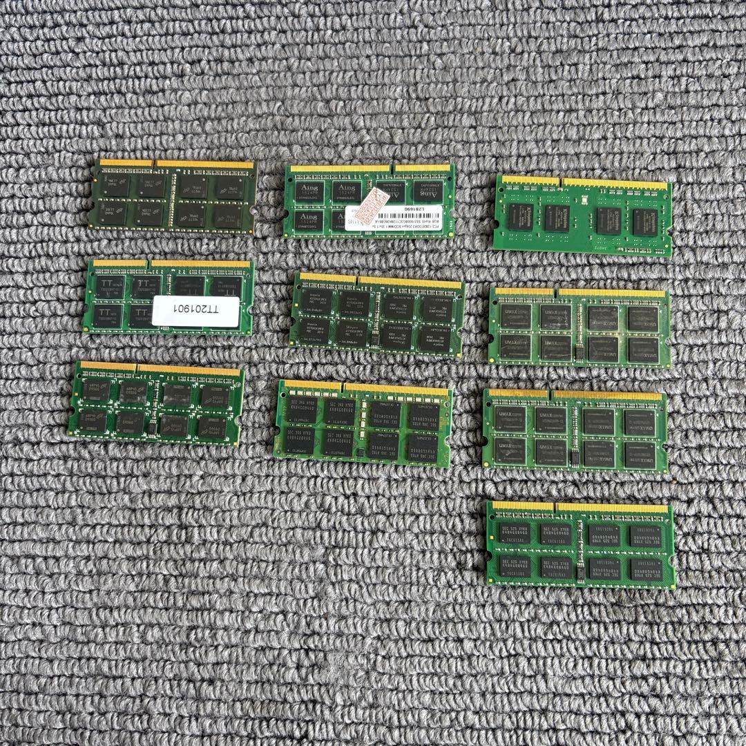 各種ブランド　メモリ8GB×10枚　ノートパソコン用　#A30