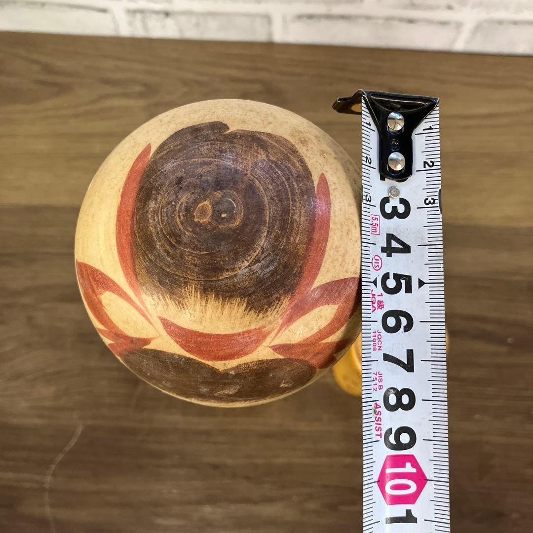 E-壁 伝統こけし 佐々木美穂作 もみじ とんぼ 黄色 2体セット 郷土玩具