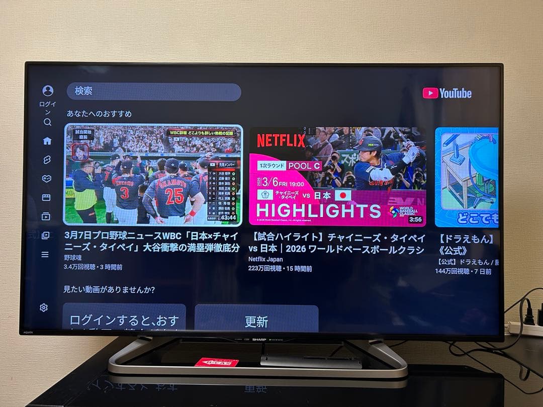 SHARP AQUOS 50インチ液晶テレビ（Fire TV Stick付）