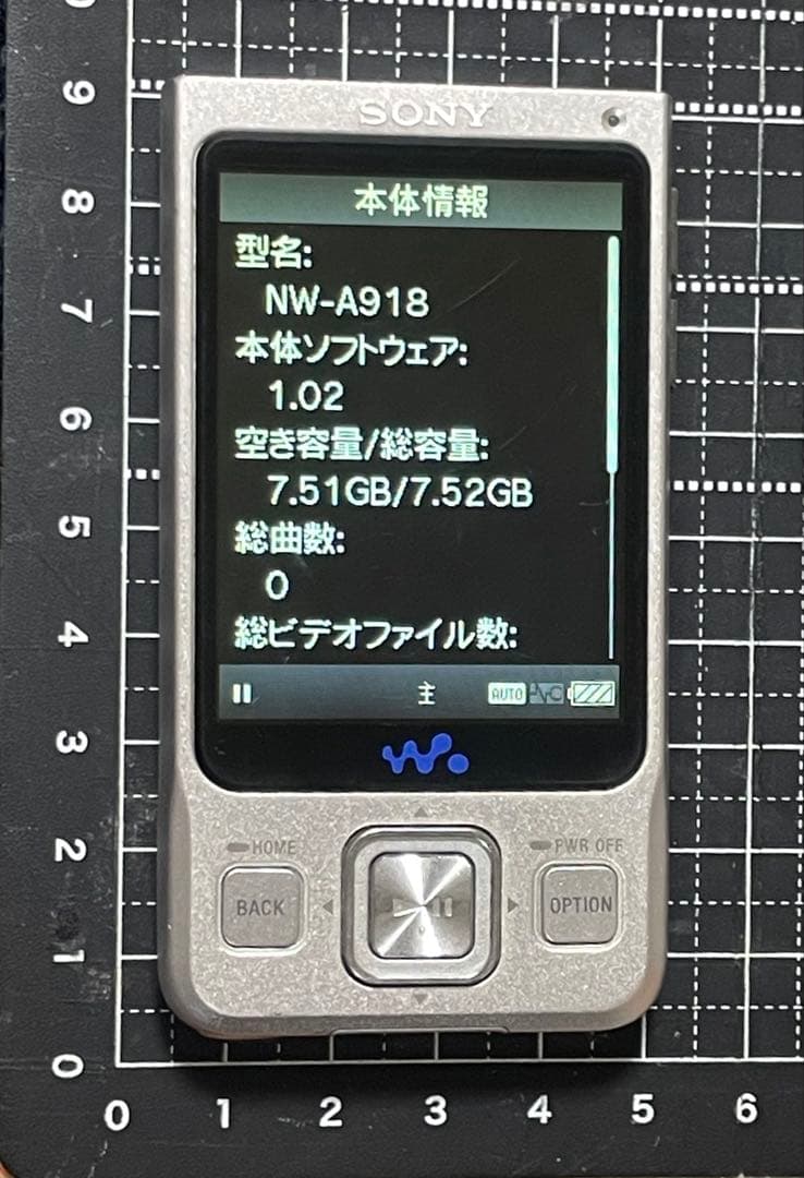 WALKMAN NW-A918 8GB ワンセグ内蔵　シルバー　動作確認済