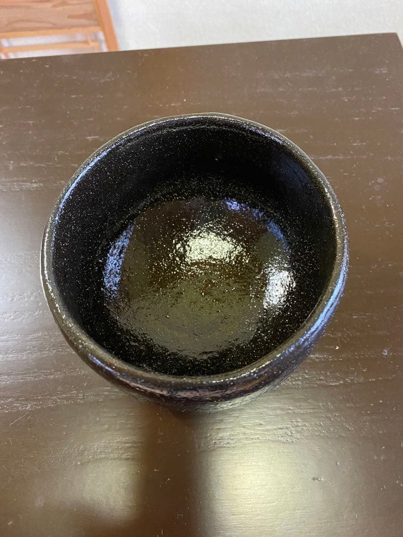 茶道具/楽茶碗 池田退輔『黒茶碗』本間焼