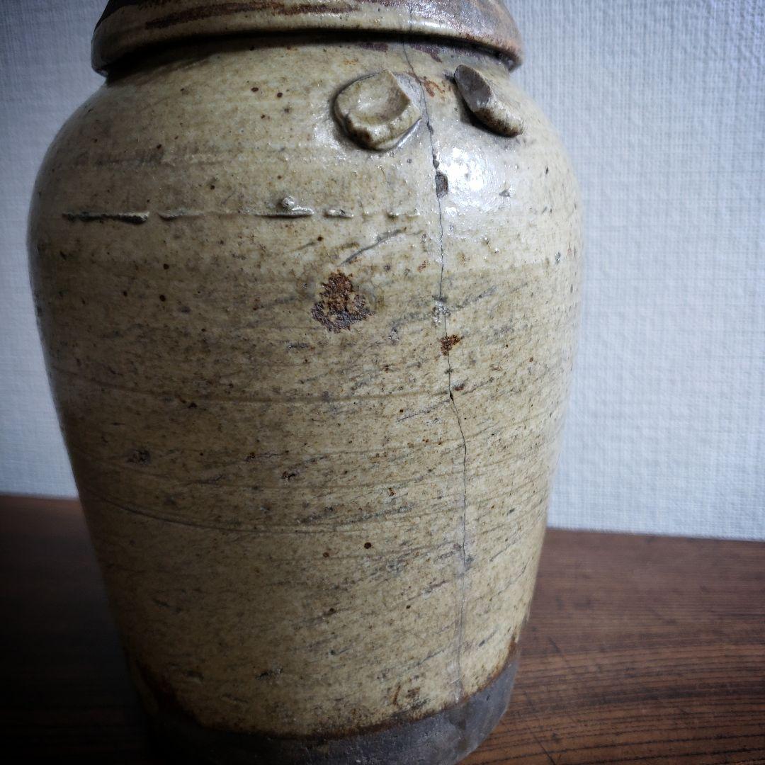 壺　双耳壺　花器　花瓶　フラワーベース　訳あり　直しあり　江戸