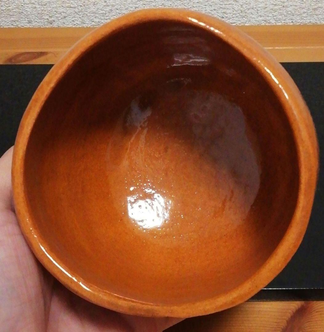 西森静楽作　赤楽　光悦写　乙御前　茶碗　共箱　茶道具　C