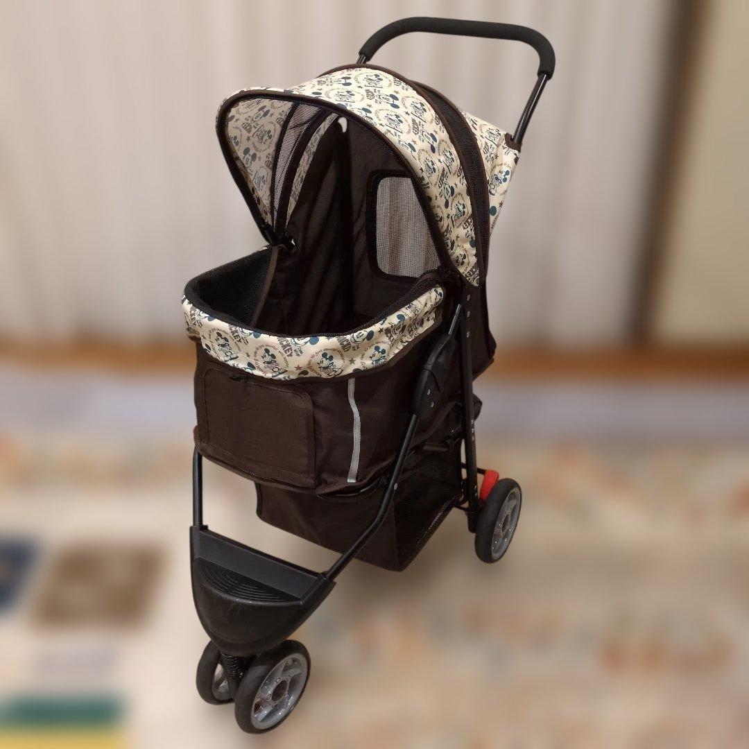 【生産終了品】ディズニー ミッキーマウス ペットカート ブラウン