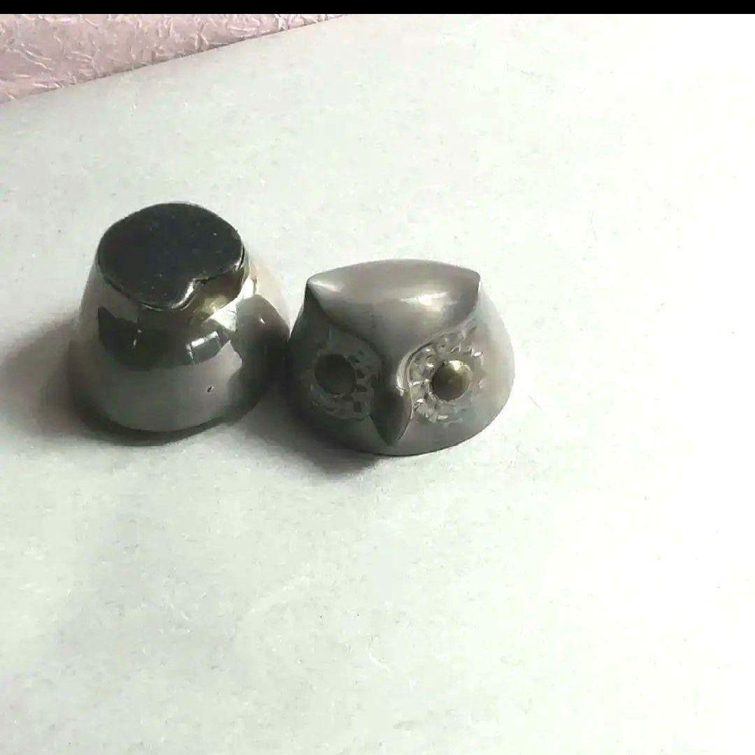 82z272置物 ふくろう 梟 茶道具 蓋物 香合 骨董