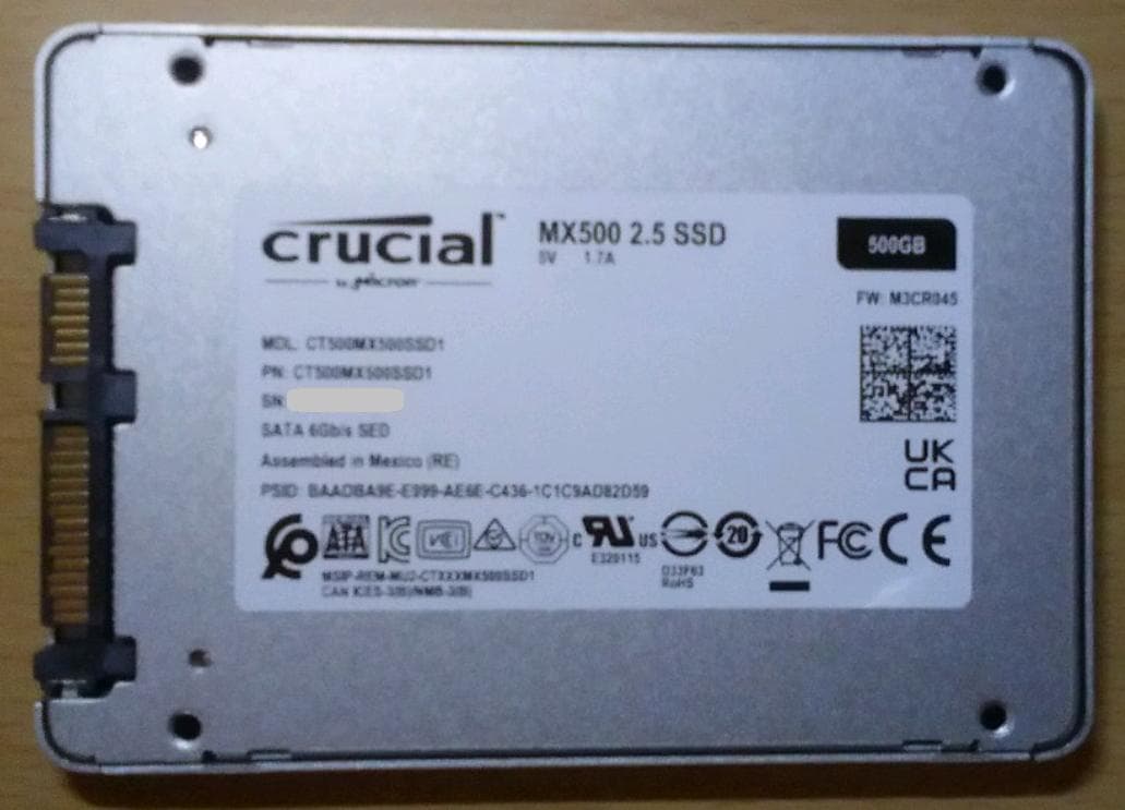 内蔵型SSD crucial MX500 SATA SSD 500GB
