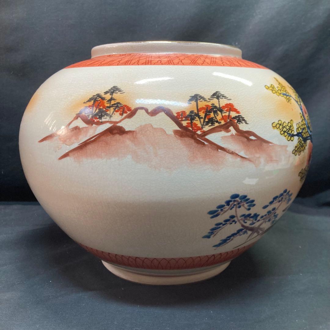 【美品】九谷焼 南仙 飾り壺