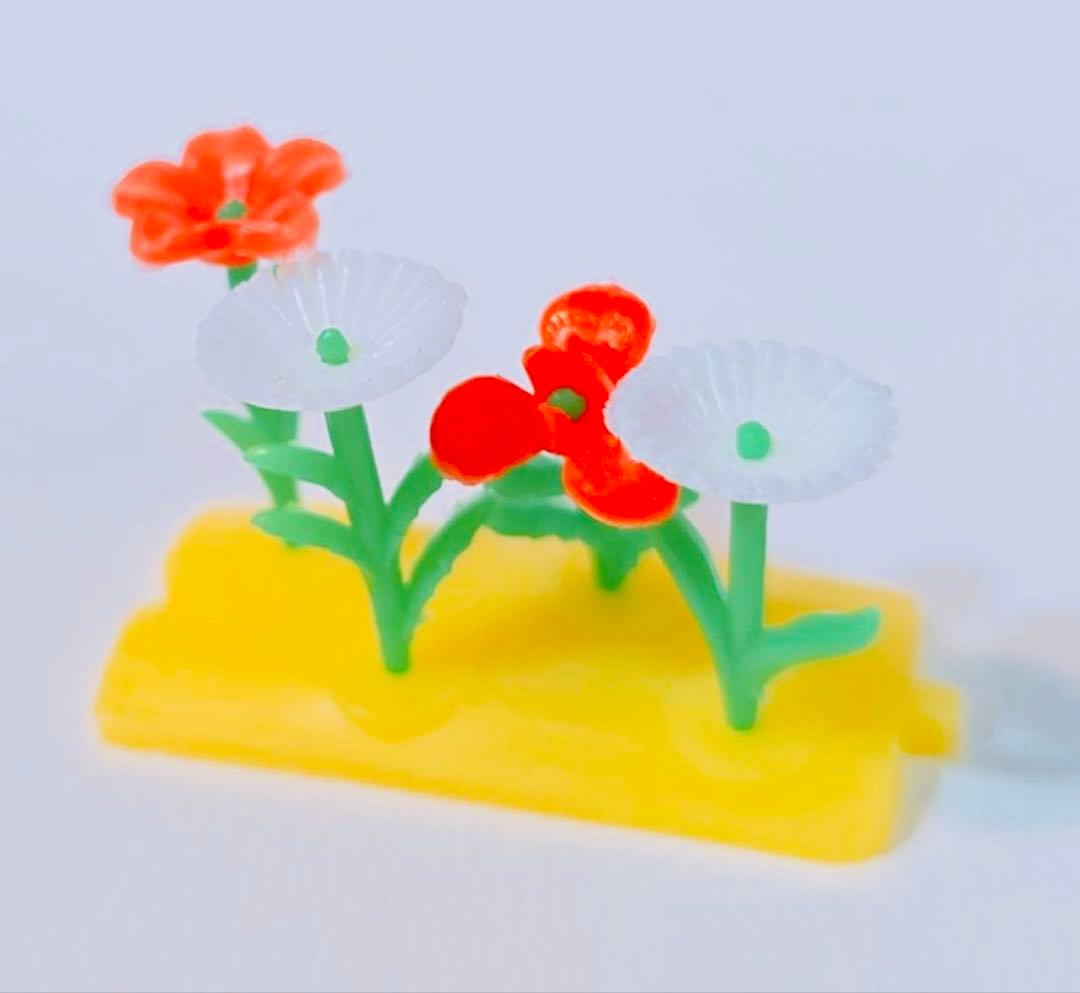 レア1967年製グリコおまけ花壇お花フィギア食玩ノベルティ昭和レトロ玩具ジオラマ
