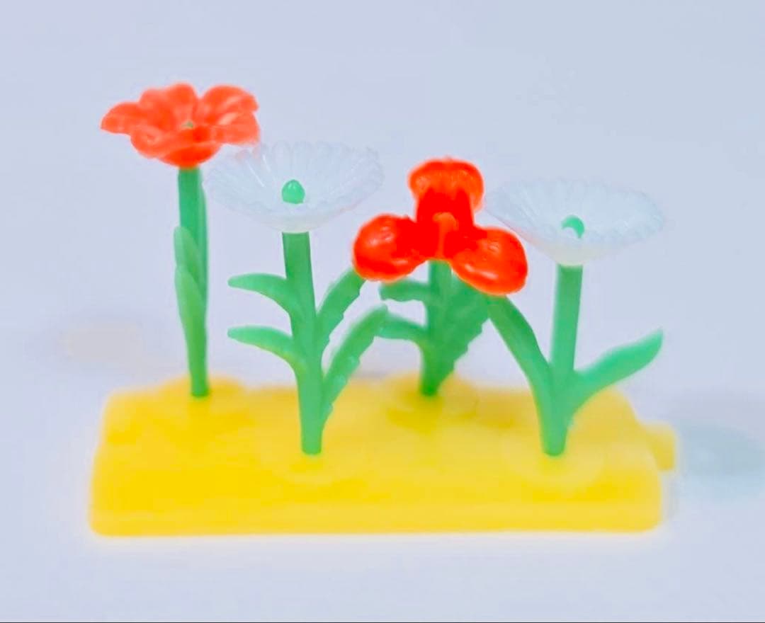 レア1967年製グリコおまけ花壇お花フィギア食玩ノベルティ昭和レトロ玩具ジオラマ