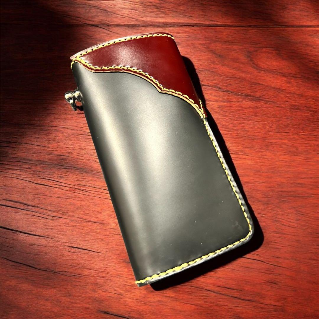 Gravy Leather バイカー 長財布 姫路 コードバン シルバー925