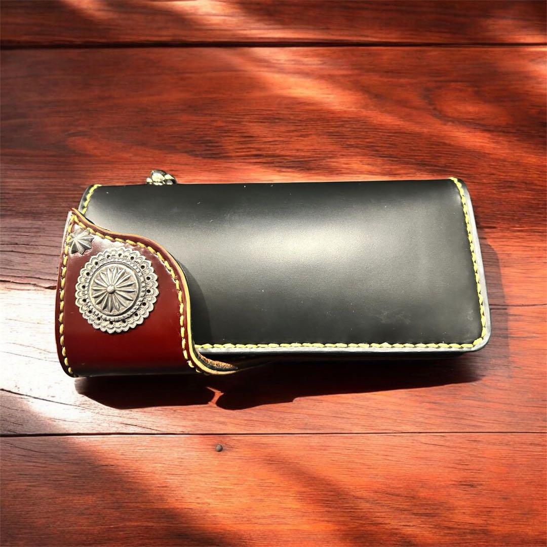 Gravy Leather バイカー 長財布 姫路 コードバン シルバー925