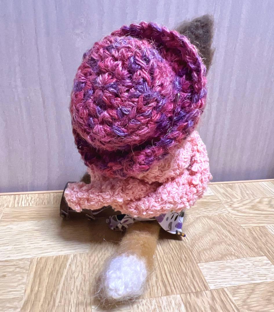 ハンドメイド きつね ぬいぐるみ あみぐるみ 作家