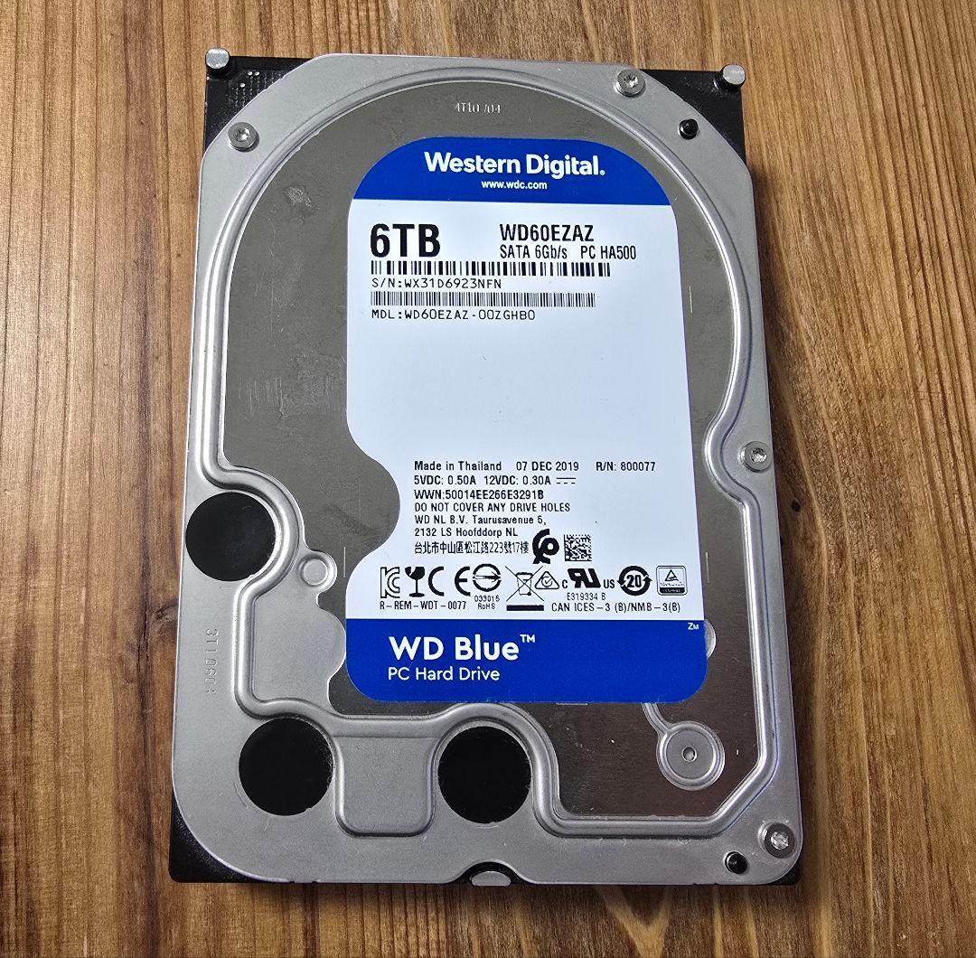 内蔵型ハードディスクドライブ Western Digital HDD 6TB WD60EZAZ
