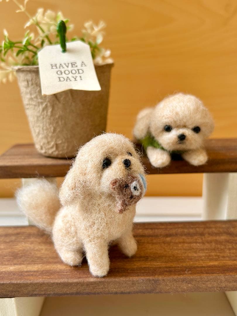 花凜♪犬 MIXちゃん 羊毛フェルト ハンドメイド