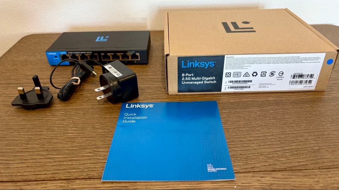 【ほぼ新品】Linksys LN2308-AH 2.5GbE 8ポート