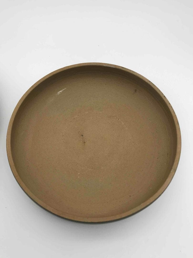北宋～金時代　青磁貼花唐草紋合子　文房香合　耀州窯　朱泥入れ古文房具(A-45)
