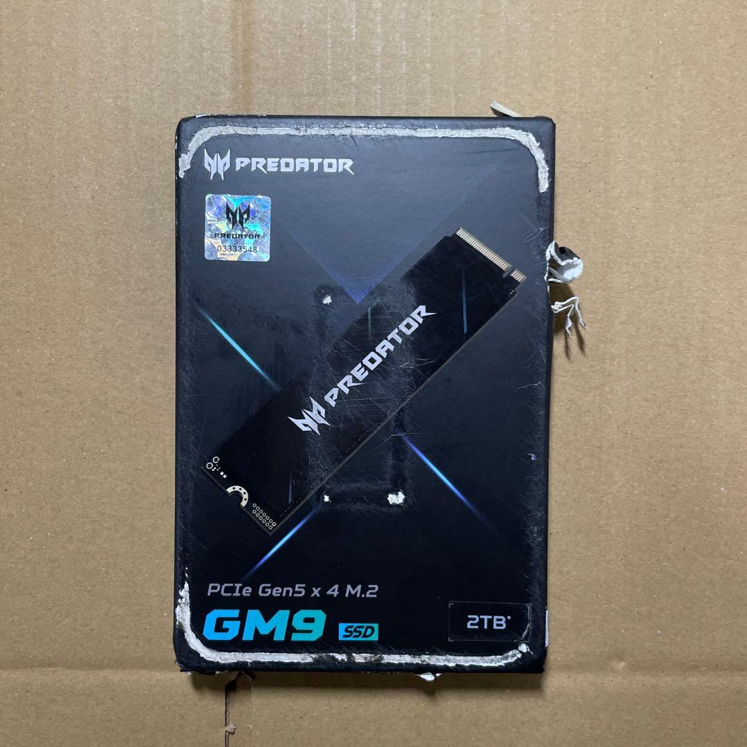 内蔵型SSD Acer Predator Gen5 M.2 SSD 2TB GM9