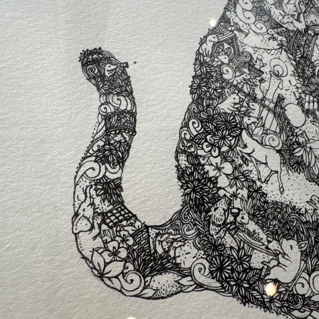 猫　細密画