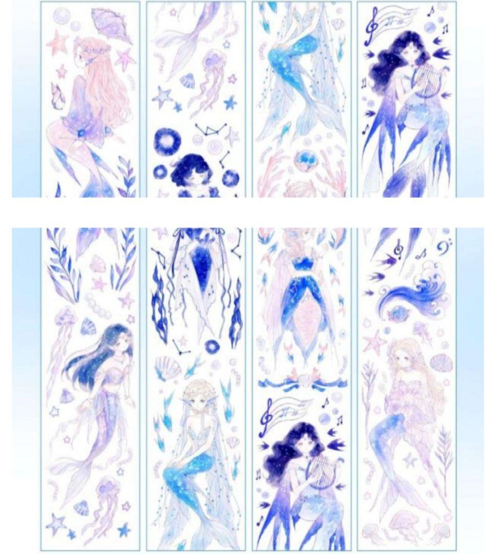 J291＃深海讃歌(贝壳光)柠檬树切り売り海外人物マステ女の子