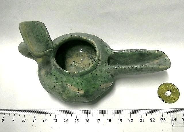 ★C1106★古代イラン　 オイルランプ　軟陶製　紀元後1000～1200年頃