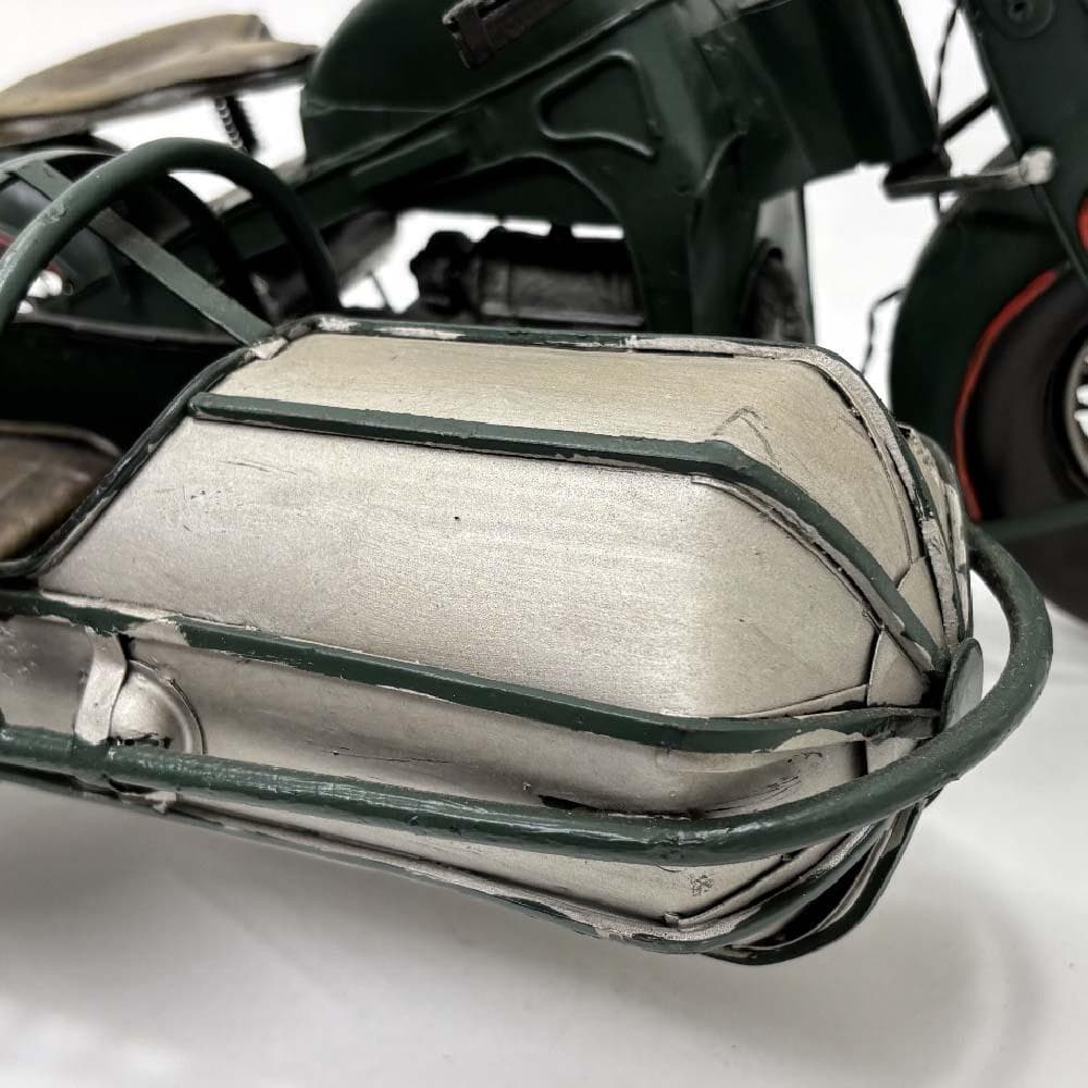  R75風 サイドカー付 オートバイ ブリキオブジェ レトロ