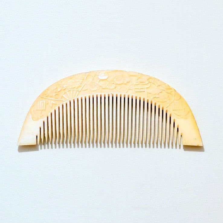月形挿し櫛 極上 天然素材 和装小物 古美術品 骨董 アンティーク 希少