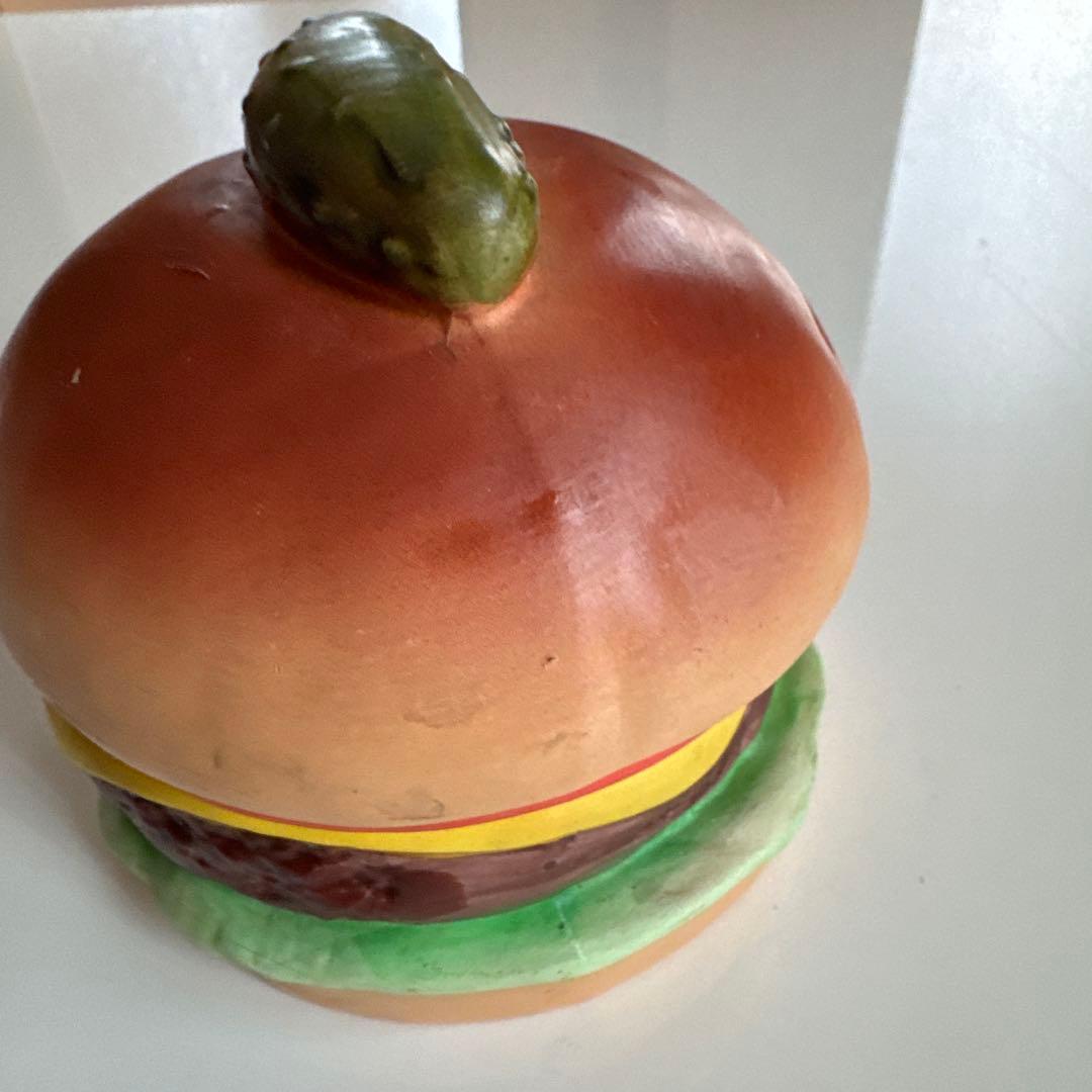 昭和レトロ　陶器　ハンバーガー 貯金箱 アメリカン 雑貨 インテリア 小物