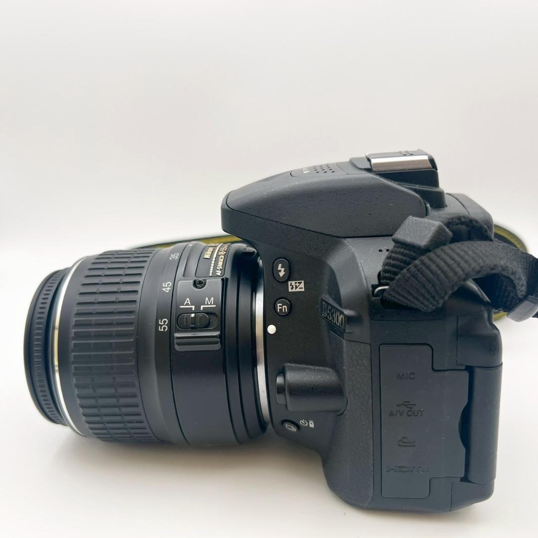 【完動品】Nikon D5300 デジタル一眼 ブラック レンズキット 動作確認