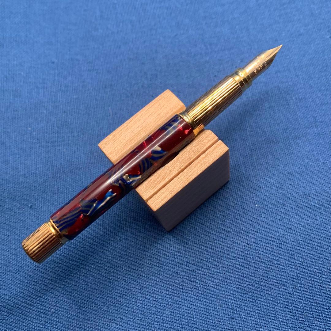 【傑作】ウォーターマン　レディアガサ 万年筆　18K F ルビーブルー