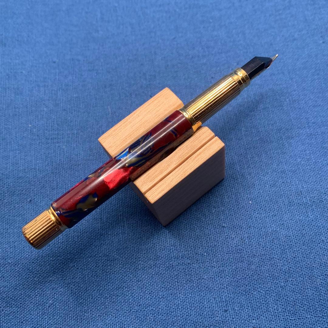 【傑作】ウォーターマン　レディアガサ 万年筆　18K F ルビーブルー