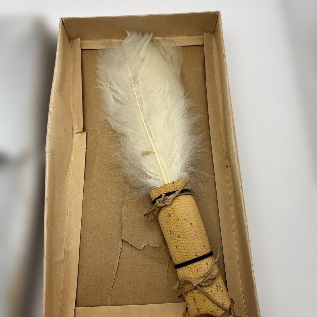 茶道具　摑羽根　白鳥