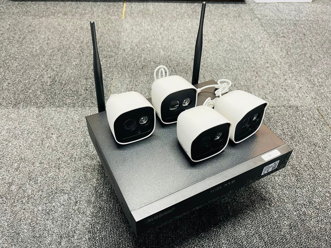 防犯カメラセット 4台カメラ 屋外 IP66防水 監視カメラ 遠隔監視