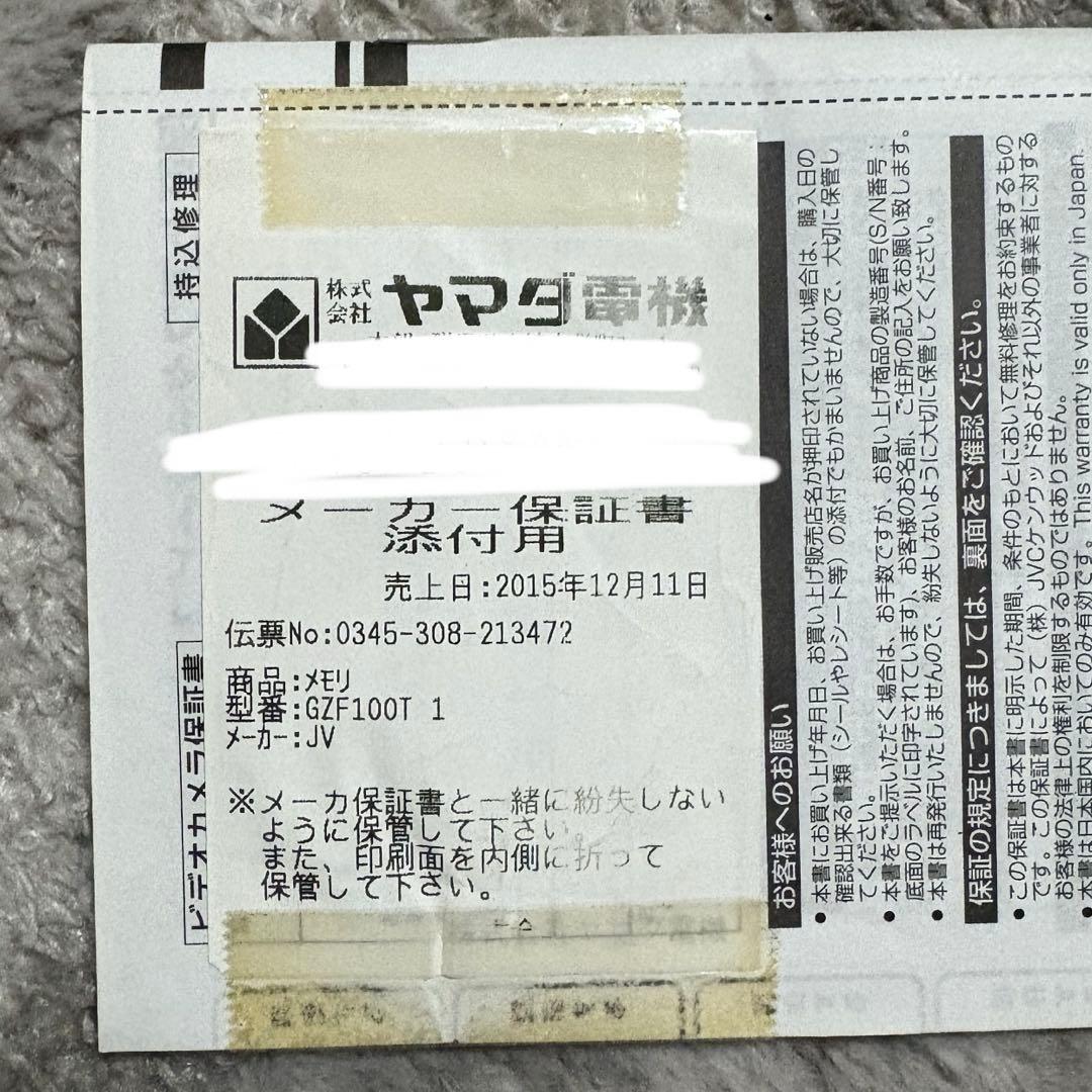 エブリオ　ビデオカメラ　ハイビジョンメモリームービー　GZ-F100