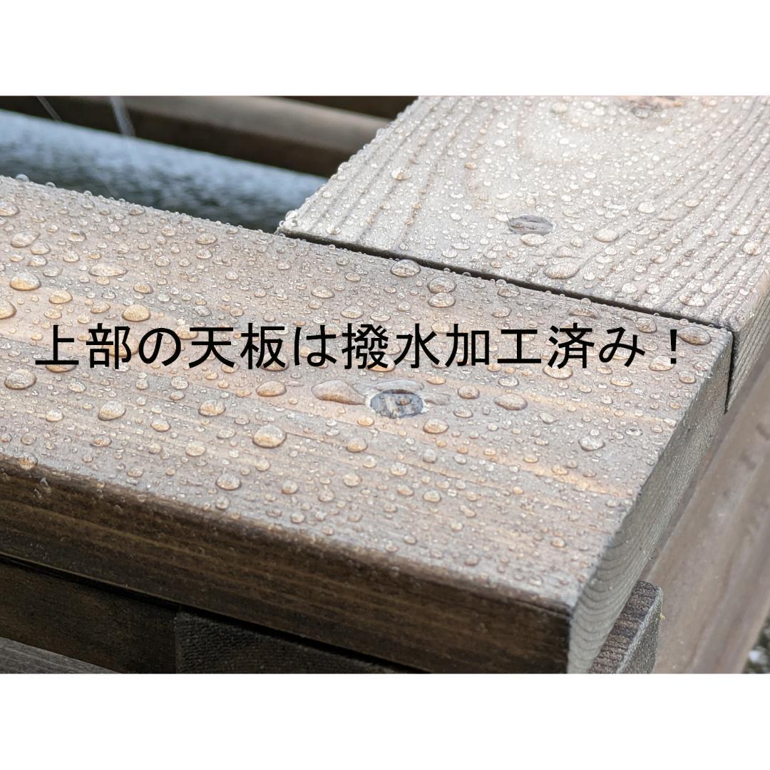 ビオトープ 25L トロ舟＆木枠セット（棚付き）メダカ・金魚飼育用