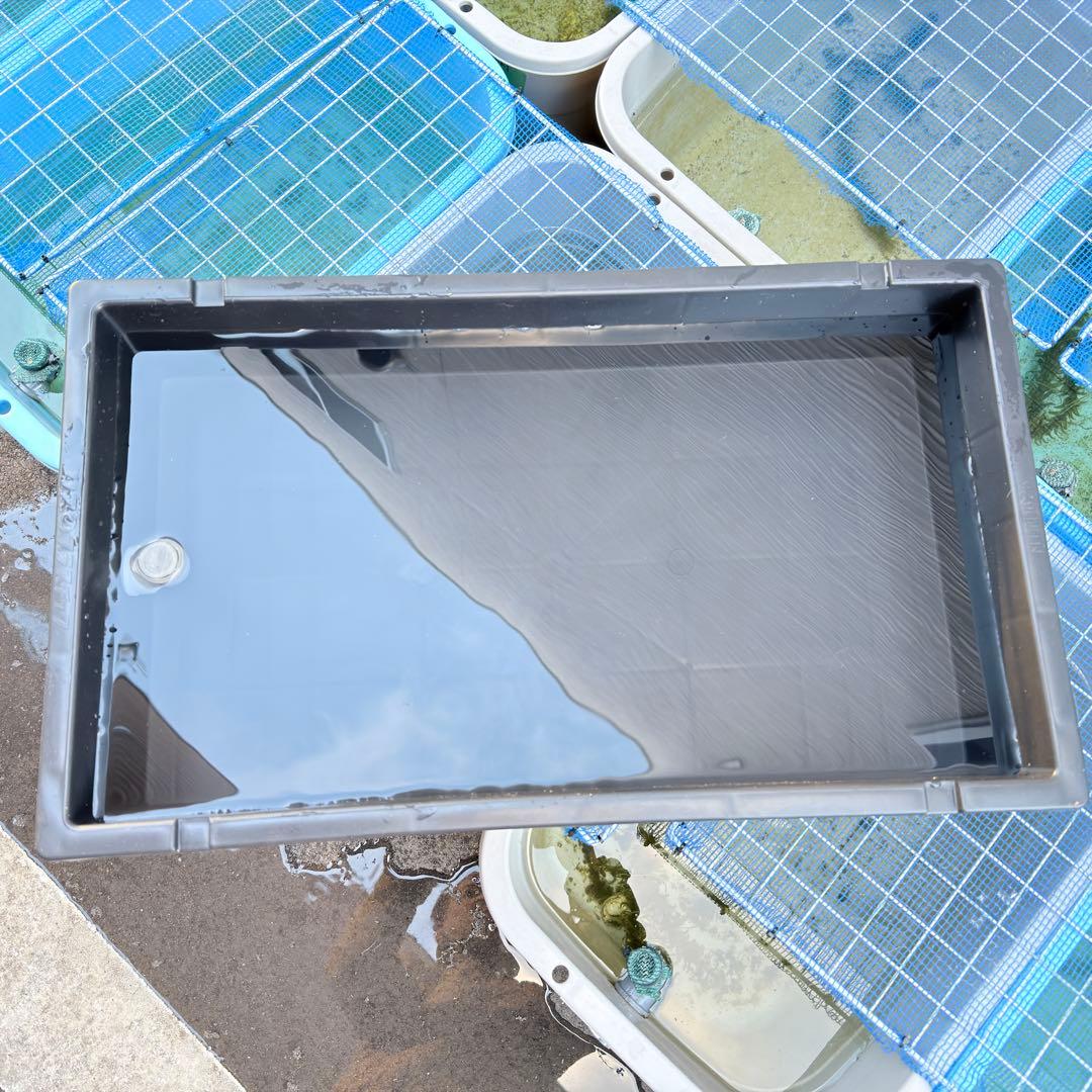 メダカ容器 くろ舟 23L オーバーフロー 3個 Wパッキン 雨対策 高耐久