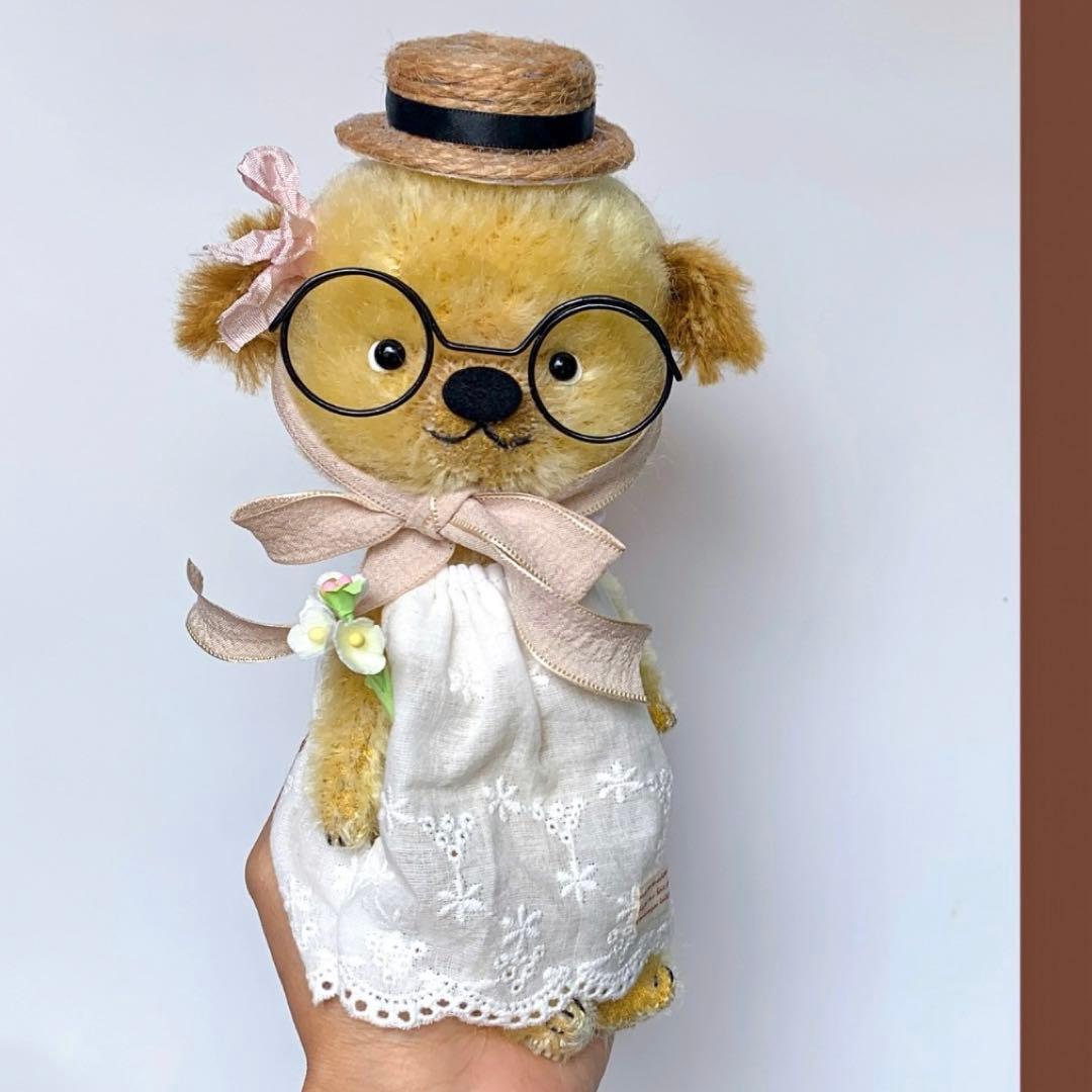 妹ワンワン ぬいぐるみ アーティストベア 海外作家様 ハンドメイド テディベア