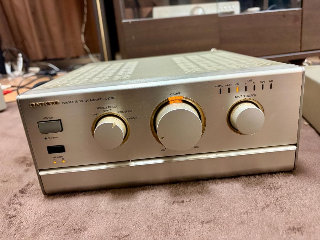 【動作確認済（※1）】往年の名器 ONKYO プリメインアンプ A-922M