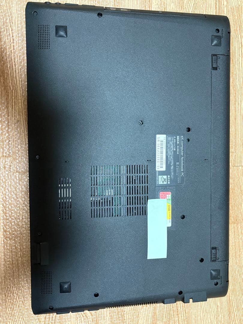 ノートPC/i5-6200U/メモリ8G/ストレージ無し/OS無し/正常動作品