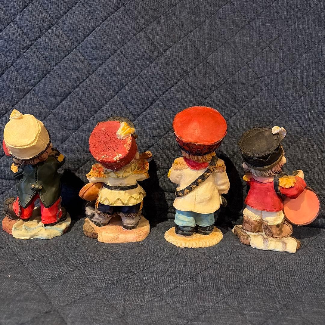 昭和レトロ　アンティーク人形　楽器を演奏する子供たち　４個セット 新品