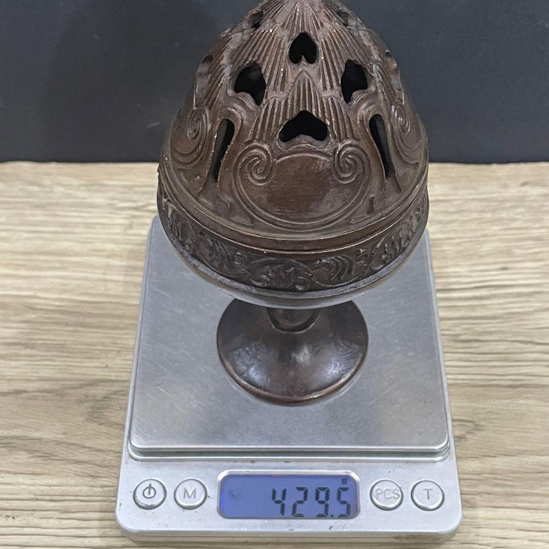 銅製 博山炉 檀香炉 室内アロマ炉 茶道具 香道具 装飾品 工芸品 置物