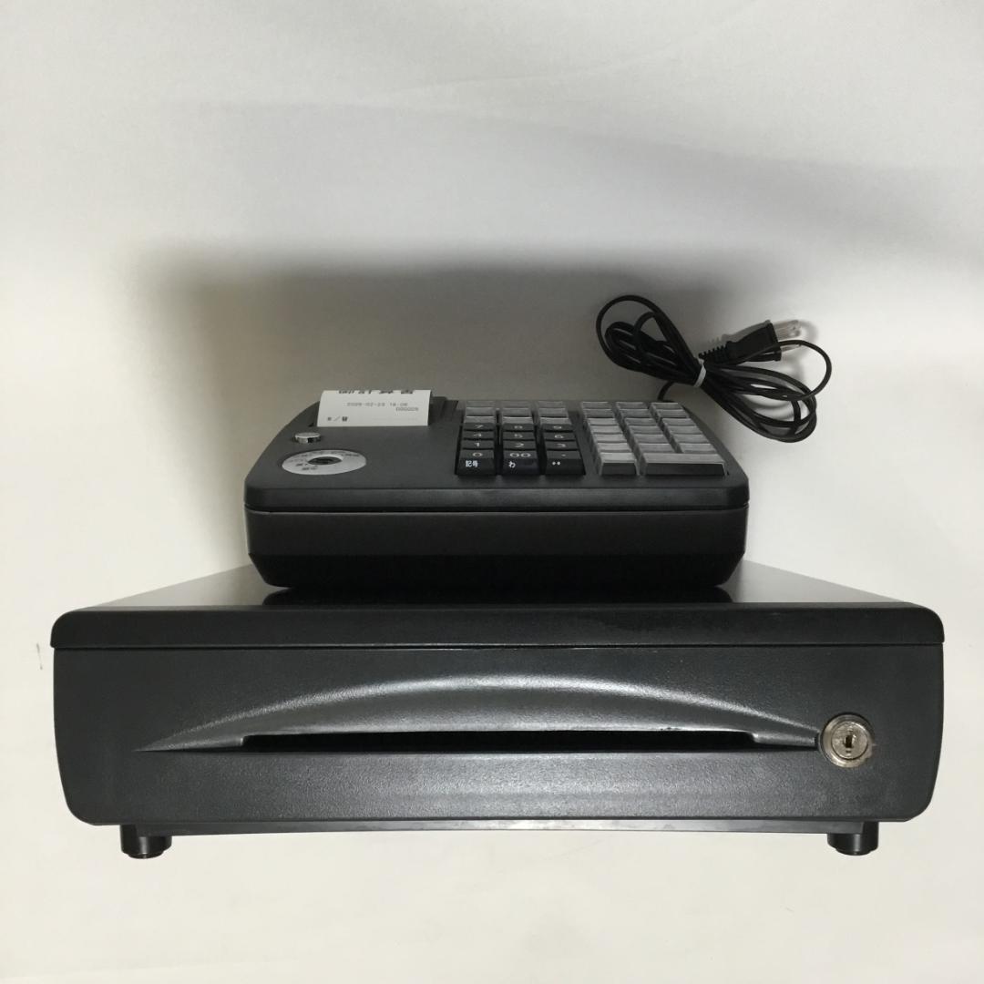 【動作確認済】カシオ レジスター TE-400 SDカード8GB・鍵付 ブラック